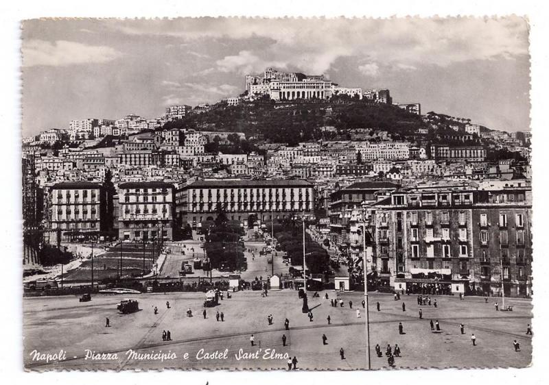 Italy Napoli Naples Piazza Municipo Castel S Elmo Real Photo