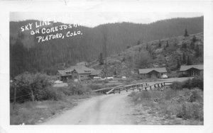 J11/ Platoro Colorado RPPC Postcard c1954 Skyline Lodge Conejos River 165