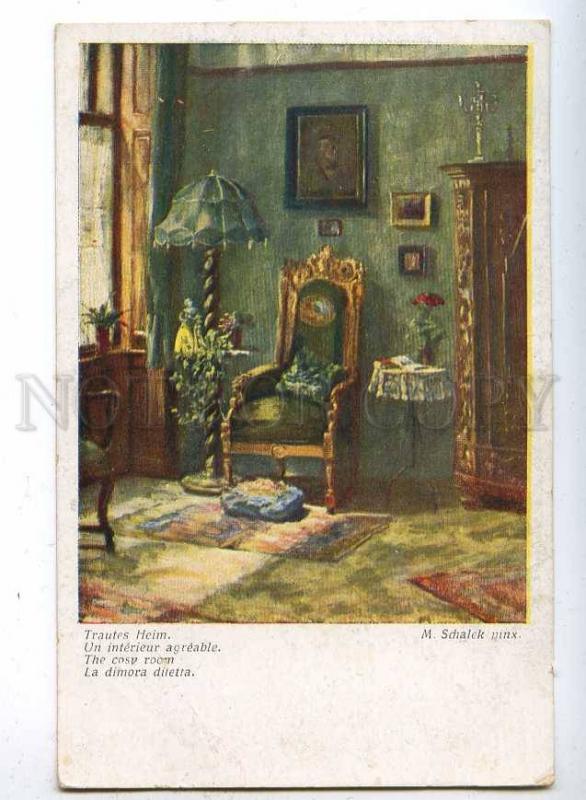 187038 Cosy Room by SCHALEK Vintage BKWI postcard