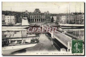 Postcard Le Havre Old Stock Exchange and the Commerce Basin