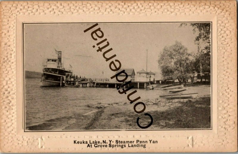 The Steamer Penn Yan Ship At Grove Springs Pier Keuka Lake NY New York F130