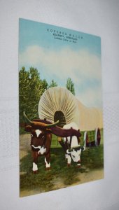 Covered Wagon Kearney Nebraska Golden Gate or Bust Postcard Curt Teich IC401-N