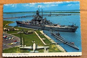 POSTCARD UNUSED - U.S.S. ALABAMA, MOBILE, ALABAMA