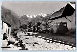 Ollantaitambo Peru Postcard The Snow Mountain Eternal Fair c1950's RPPC Photo