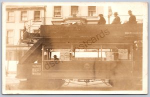 K16/ Interesting RPPC Postcard c1910 Edinburgh Scottland Trolley 530
