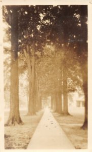 F96/ Ashtabula Ohio RPPC Postcard 1922 Street Scene Sidewalk Trees