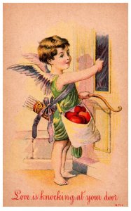Valentine  Cupid love knocking at your door