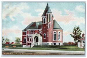 c1910's The Gale Memorial Library Laconia New Hampshire NH Antique Postcard
