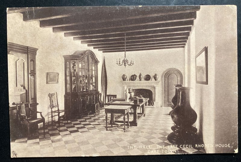 Mint South Africa RPPC Real Picture Postcard Rhodes House The hall Cape Town