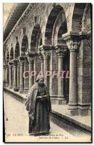 Old Postcard Folklore Auvergne Le Puy Basilica of Our Lady of Puy Interior of...