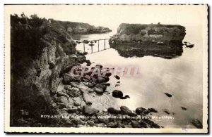 Royan Old Postcard Rocks Vallieres rock seagulls