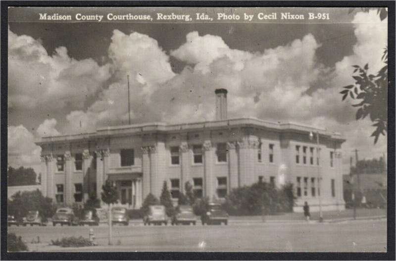 Rexburg Idaho Madison County Court House Real Photo Postcard RPPC Cecil Nixon