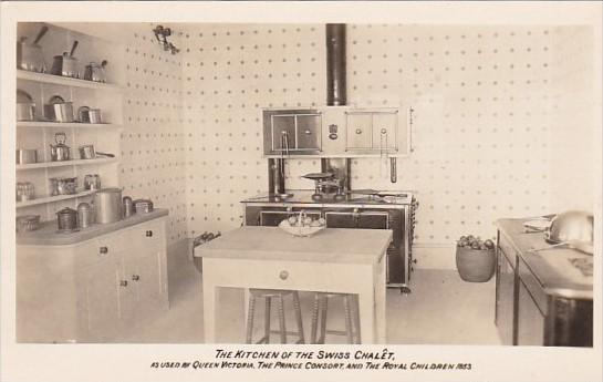 England Isle Of Wight The Kitchen Interior Swiss Chalet At Osborne House Real...