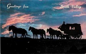 Stagecoach Greetings from Death Valley California CA