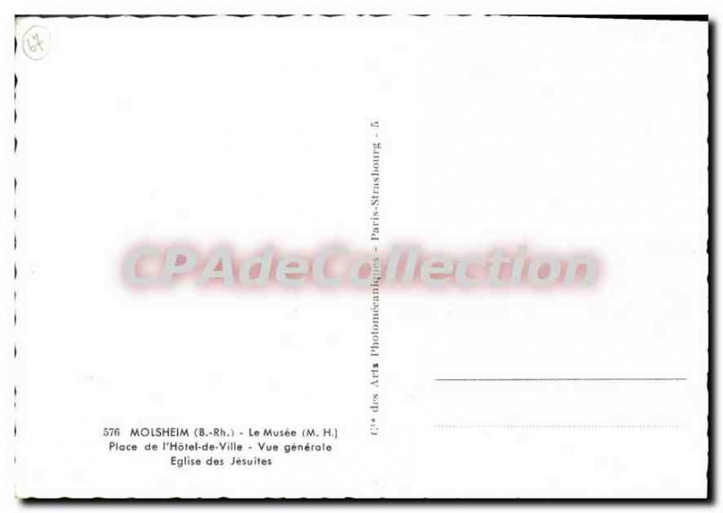 Modern Postcard Molsheim Place de l'Hotel de Ville General view muse