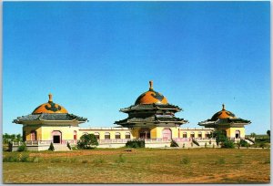 VINTAGE CHINA ILLUSTRATED MAXIMUM POSTCARD INNER MONGOLIA GENGHIS KHAN MAUSOLEUM