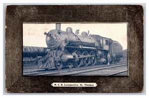 Michigan Central Railroad Locomotive St Thomas Ontario Canada DB Postcard H28