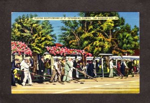 FL Playing Shuffleboard in St Petersburg Florida Postcard
