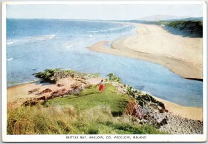 VINTAGE CONTINENTAL SIZE POSTCARD BRITTAS BAY ARKLOW COUNTY WICKLOW IRELAND