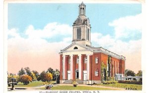 Masonic Home Chapel Utica, New York Postcard