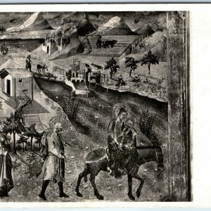 c1930s Siena, Italy RPPC Flight into Egypt Painting Art Giovanni di Paolo A354