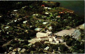 Clearwater Florida Morton Plant Hospital Bay Up Vintage Aerial Postcard VTG 