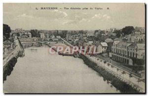 Old Postcard Mayenne Vue Generale Taking Viaduct