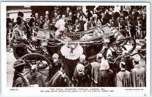 1911 London England Royal RPPC Lord Mayor Presents Sword Real Photo Carriage A3