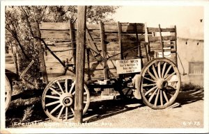 Vtg Tombstone Arizona Freight Wagon RPPC Real Photo Cline Postcard