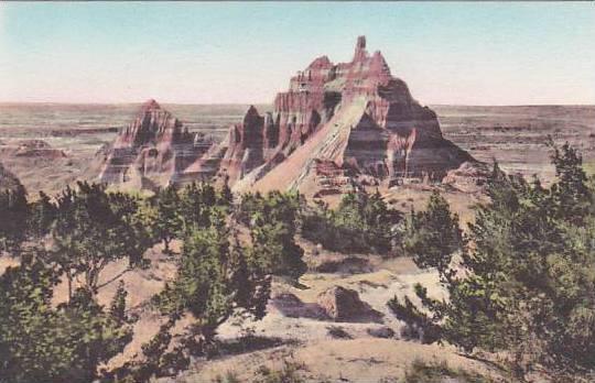 South Dakota Badlands Vampire Peak At Cedar Pass The Badlands National Monume...