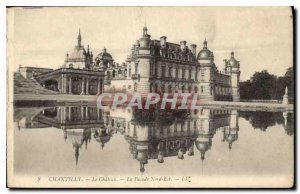 Old Postcard Chantilly Chateau la Facade North East