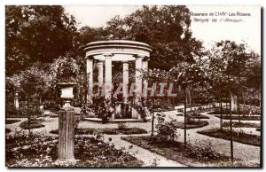 Old Postcard Rose Garden of the Roses & # 39Hay Temple of & # 39amour
