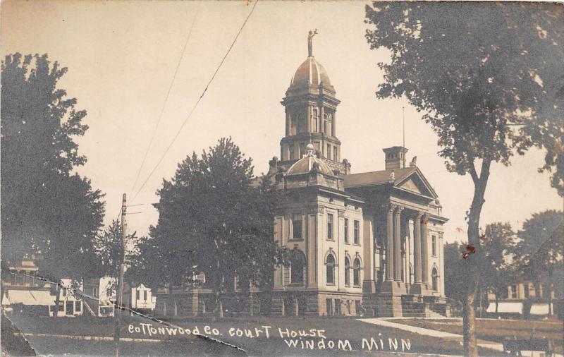 D95/ Windom Minnesota Mn RPPC Postcard c1910 Cottonwood County Court House