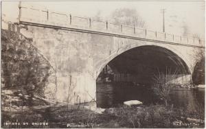 Iowa Ia Real Photo RPPC Postcard 1908 MASON CITY State Street Bridge