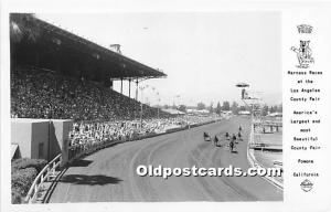  Pomona, California, CA, USA Horse Racing Postcard Harness Races at the Los A...