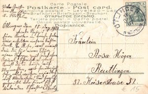 Betrayal 1907 Couple Kissing, Man Watching Poem embossed postcard