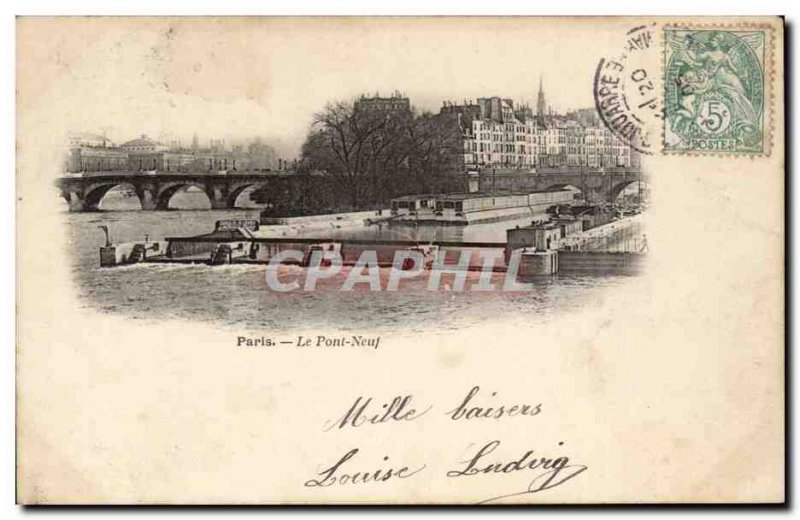 Paris - Le Pont Neuf - Old Postcard