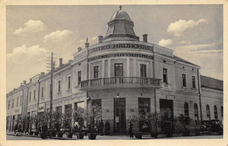 Pirot Serbia 1920s RPPC Real Photo Postcard Hotel National