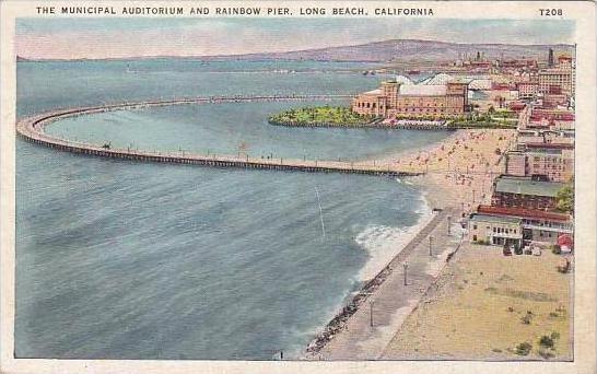 California Long Beach The Municipal Auditorium And Rainbow Pier