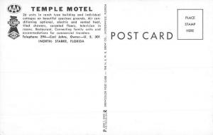 Starke Florida Temple Motel Street View Vintage Postcard K92420