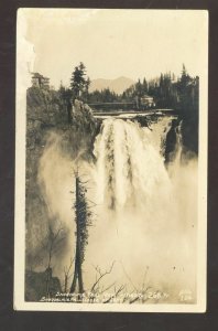 RPPC SNOQUALMIE FALLS WASHINGTON WATERFALL VINTAGE REAL PHOTO POSTCARD