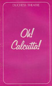 Oh Calcutta Maggie Bourgein Vivienne Cox Nicholas Day Aldwych Theatre  Programme