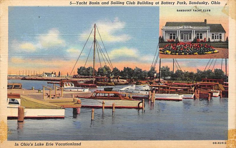 Yacht Basin, Sailing Club Building, Battery Park Sandusky, Ohio OH