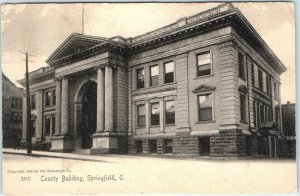1905 Springfield O Clark County Building Rotograph Collotype Sol Postcard OH A38