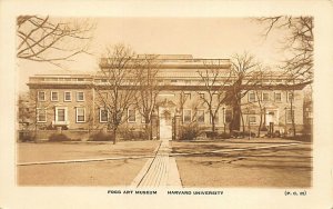 Cambridge MA Harvard University Fogg Art Museum Real Photo Postcard