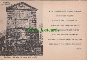 Italian Art Postcard - Italy - Barletta - La Disfida, Epitaffa Ref.RR15377