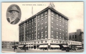 CAMDEN, New Jersey NJ ~ Roadside WALT WHITMAN HOTEL c1930s   Postcard