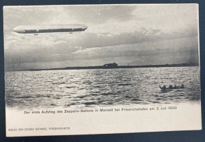 Mint Germany Real Picture Postcard Zeppelin Balloon In Manzell 1900