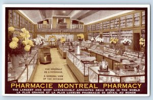 Montreal Canada Postcard Montreal Pharmacy Interior View c1905 Unposted Antique