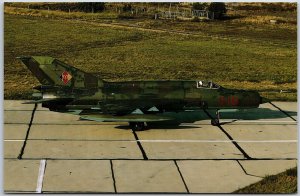 MiG-21MF Fishbed 616 of TAS-87 East German AF at Drewitz Aircraft Postcard